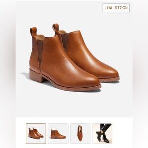 Nisolo -“Eva” Chelsea Ankle Boots - Cognac